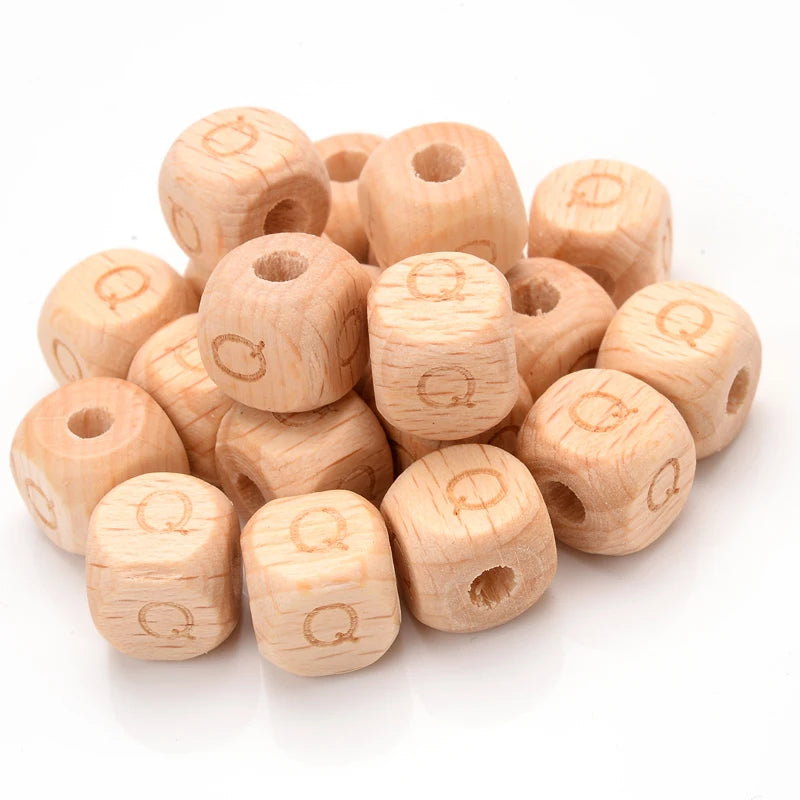 Sichere Silikon Alphabet Perlen für Baby Schnullerketten