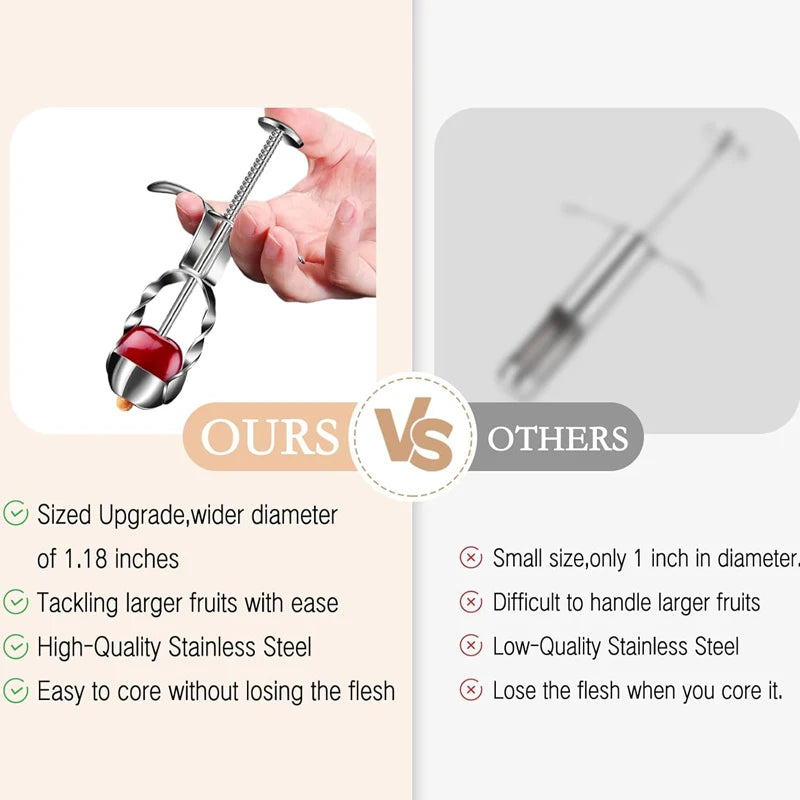 Edelstahl Obstkerner für Kirschen - Datteln – Komfortabler Pitter