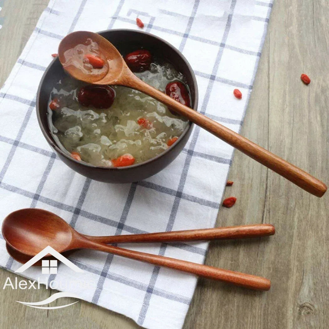 Umweltfreundliches 6er Naturholz-Löffelset 9 – Vielseitig - stilvoll kochen