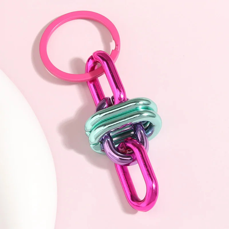 Bunte Acryl Schlüsselanhänger mit O-förmiger Schnalle – Trendiges Accessoire