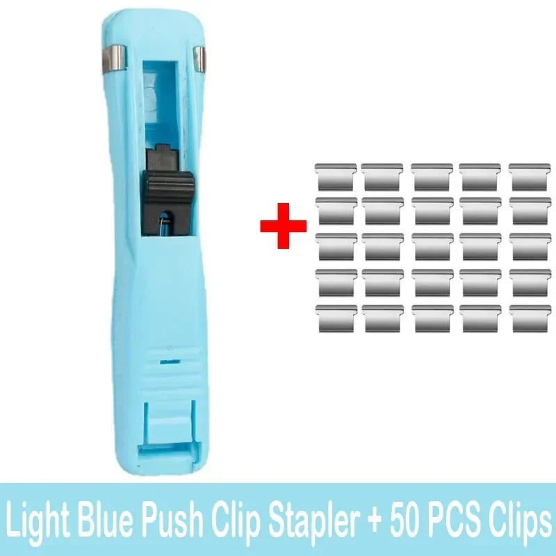 Push-Clip Hefter klammerlos für Dokumente & Notizen - Büro Schule Organizer