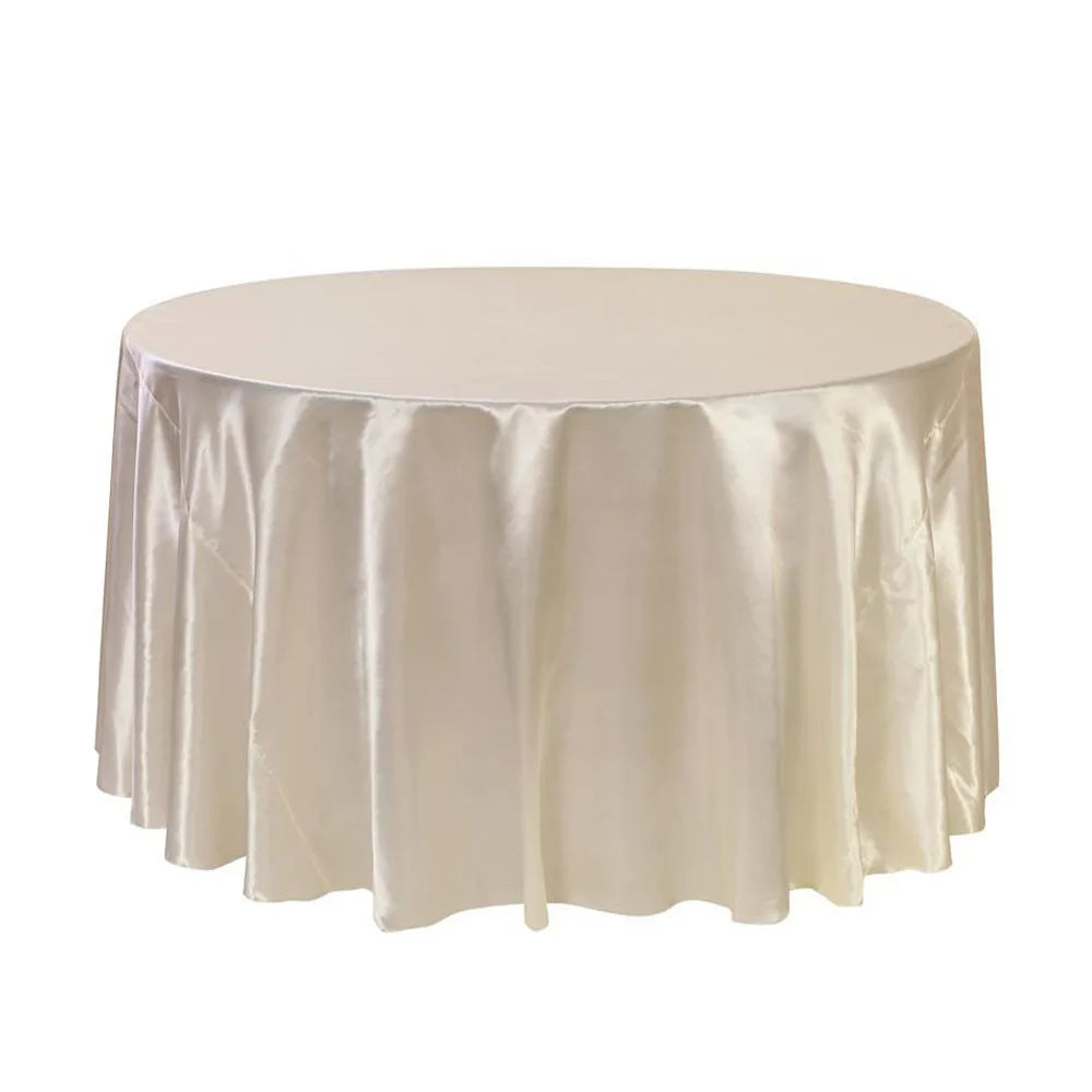 Elegante runde Satin Tischdecke für besondere Anlässe