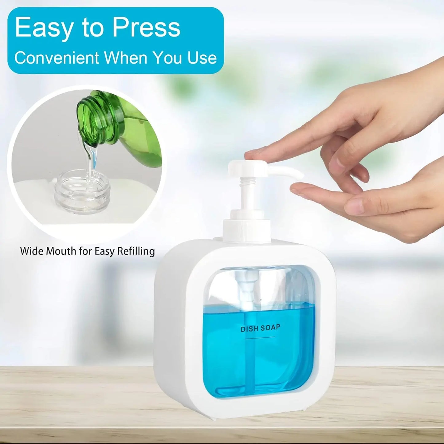 Bad Seifenspender nachfüllbar – 300ml/500ml für Shampoo Lotion Reise