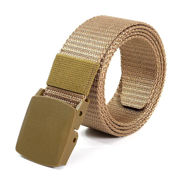Metallfreier Unisex Leinwand Gürtel robust - flexibel mit leichter Kunststoff-Schnalle