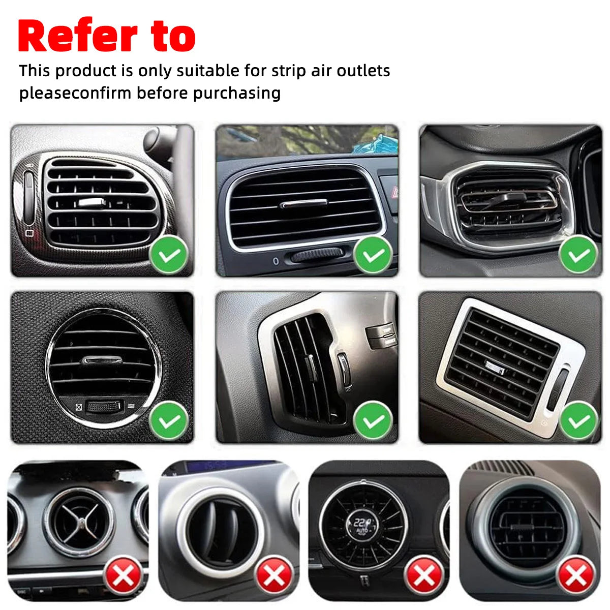 10er Set 20cm Bunte PVC Auto Klimaanlage Lüftung Trim Streifen Innen Deko