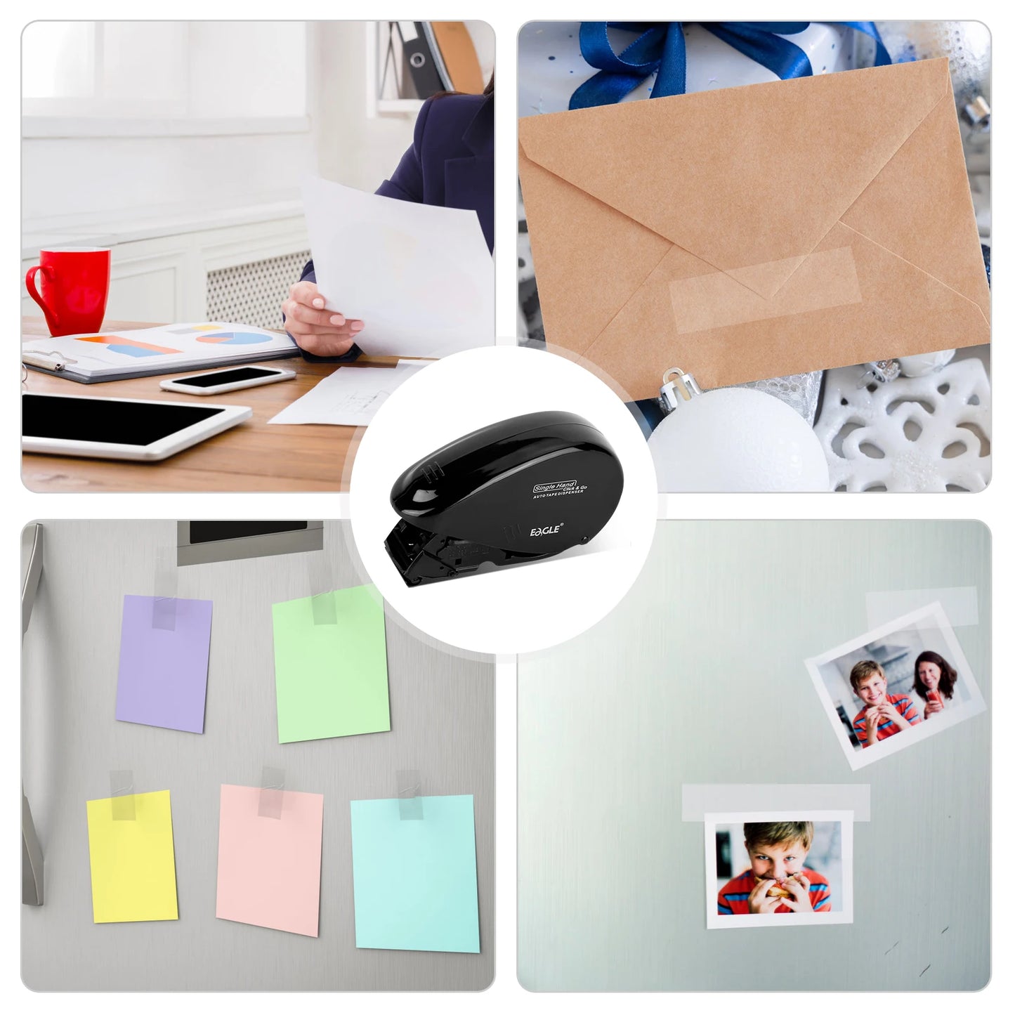 Effizienter Klebebandabroller mit automatischem Schnitt Einhandbedienung