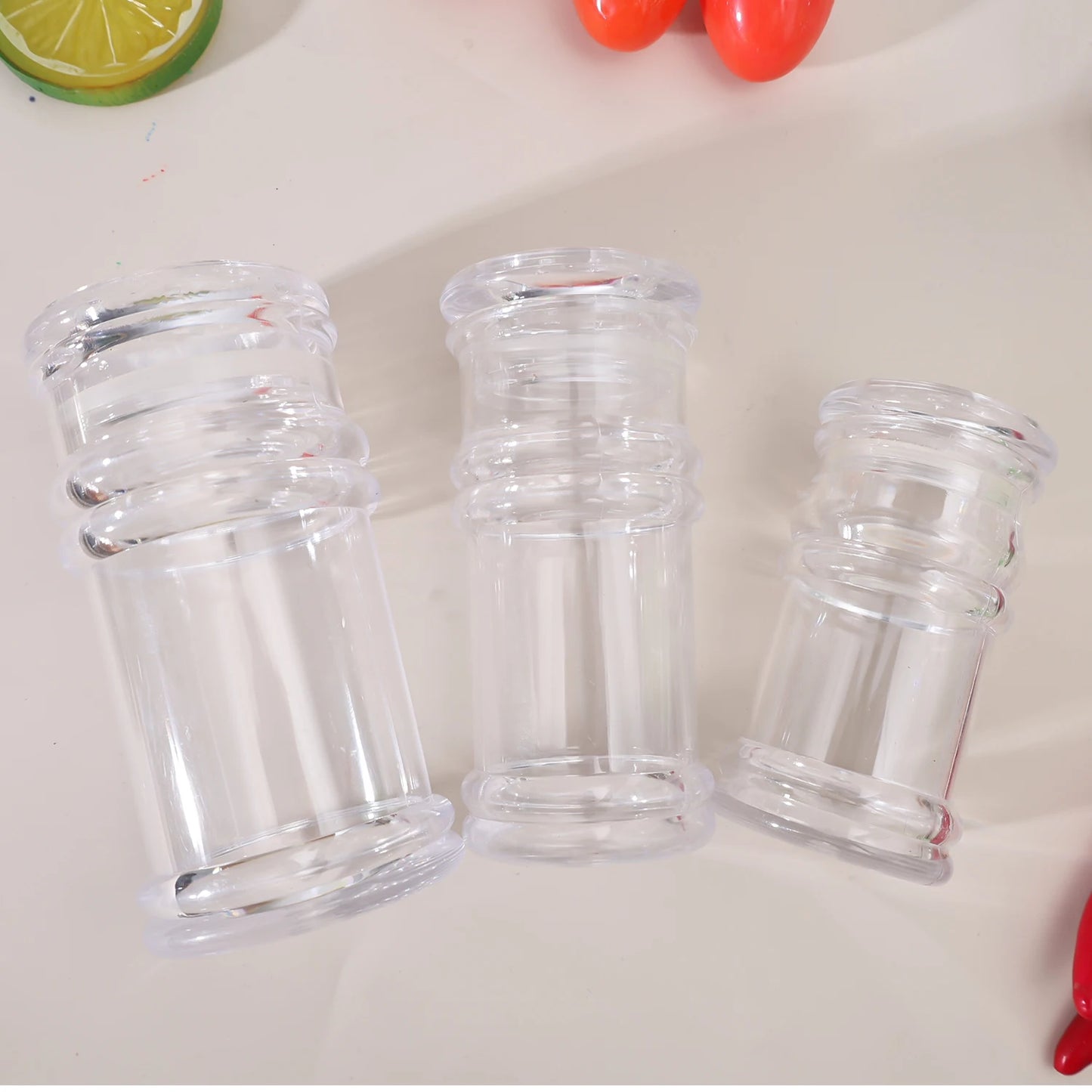 70 110 120 ml Acryl Gewürzgläser Salz Pfeffer Shaker Nachfüllbar
