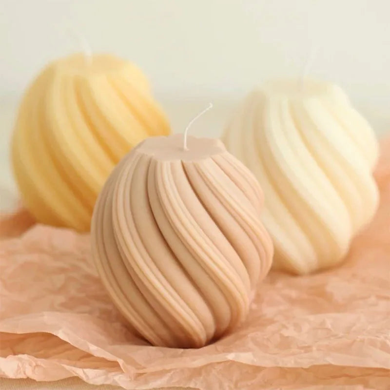 Silikonform für 3D rotierende Säulenkerzen und DIY Kunsthandwerk