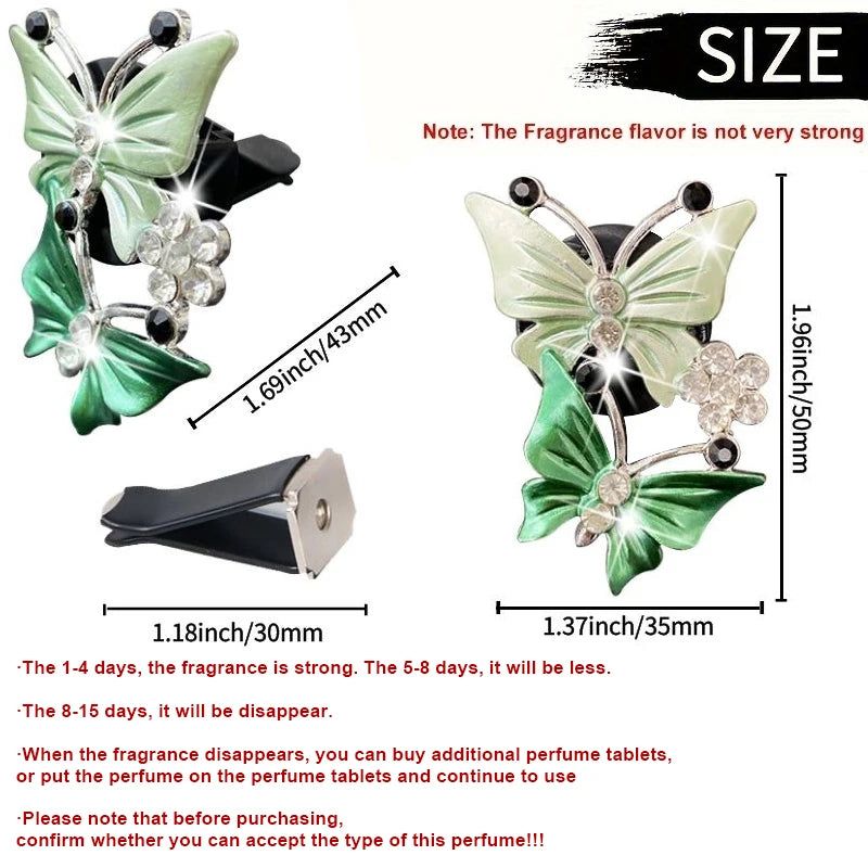 Schmetterling Auto Lufterfrischer Clip für Klima Lüftung Duft Deko