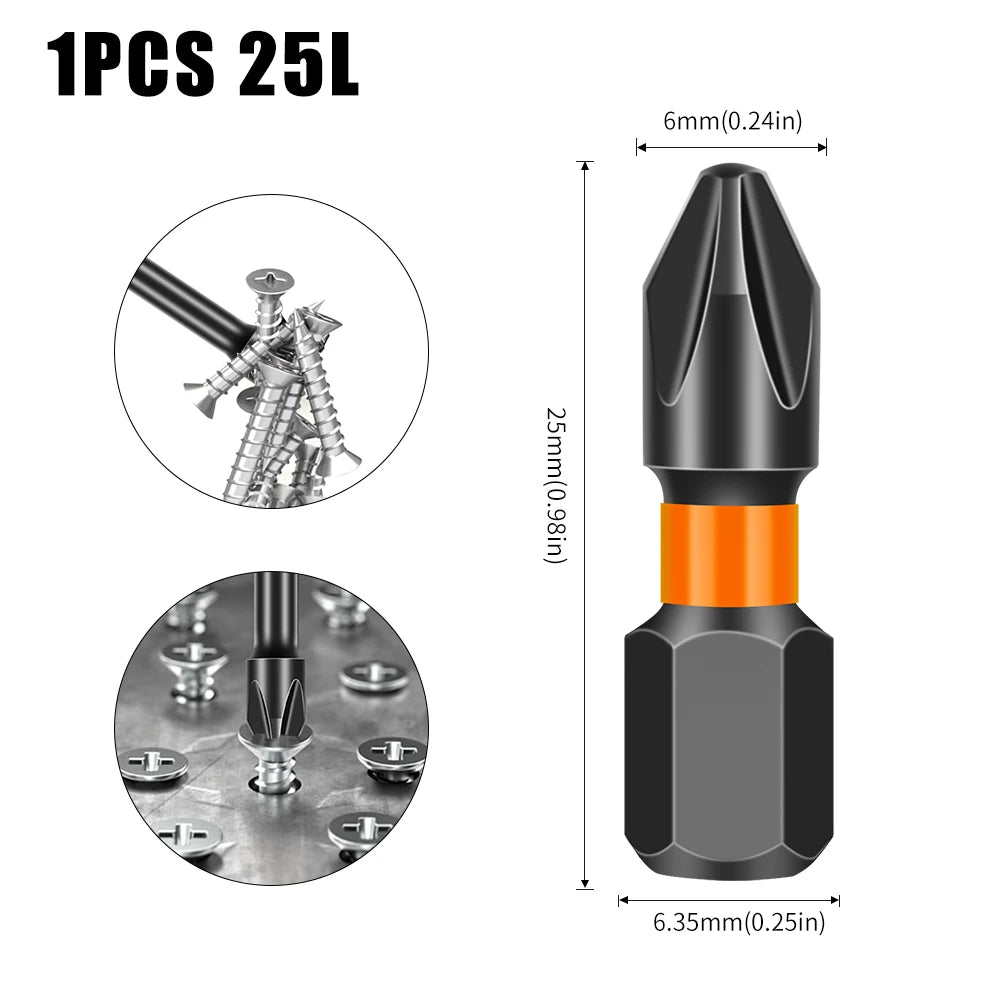PH2 Kreuzdrehmomentkopf Schraubendreher S2-Stahl magnetisch rutschfest