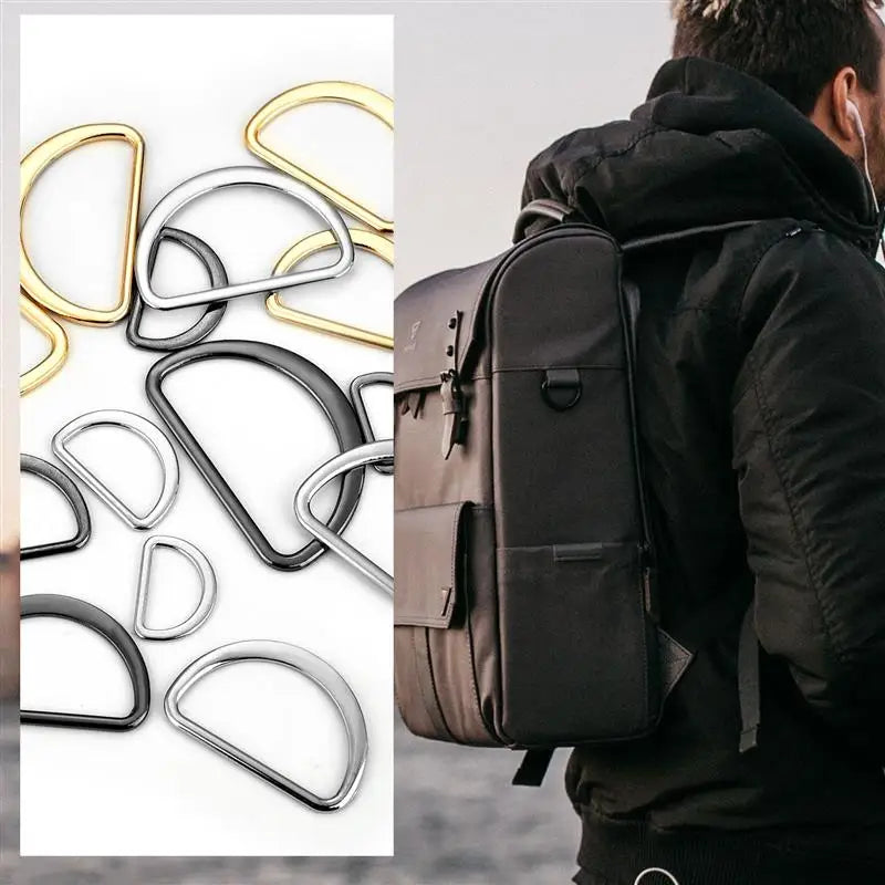10-teiliges Set D-förmige Metall Schnallen für Taschen und Schuhe