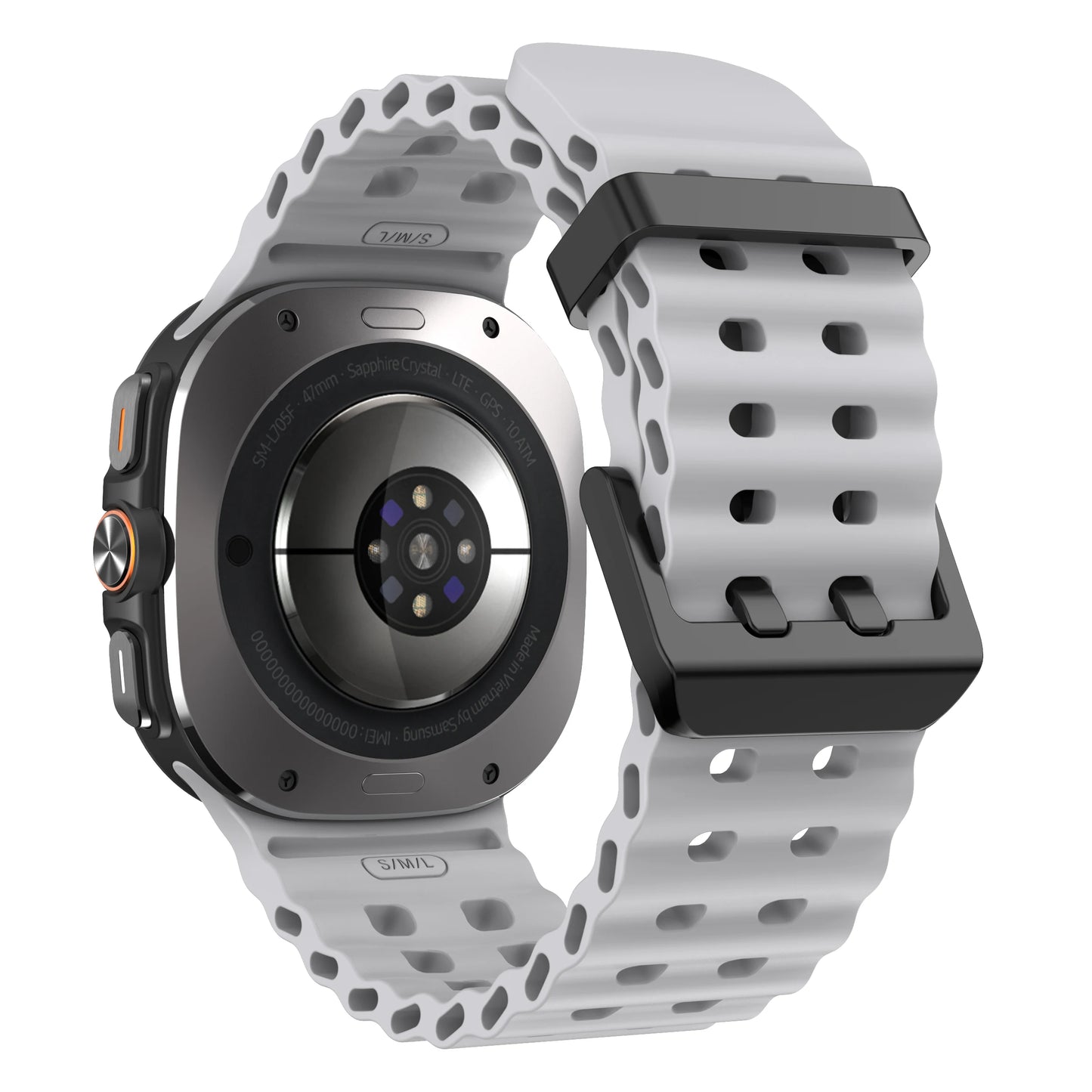 Zweifarbiges Sport-Silikonarmband Marine für Galaxy Watch Ultra 47 mm