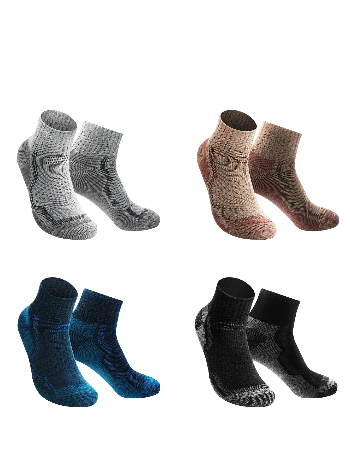 Warme Thermosocken aus Merinowolle für Ski und Wandern