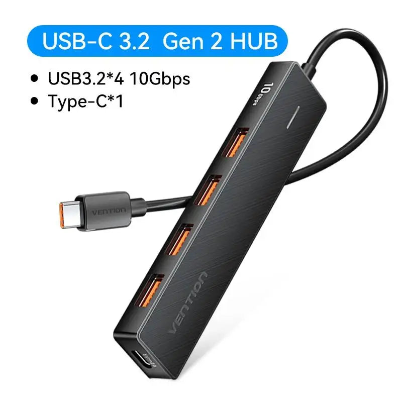 Platzsparender USB Hub 4 Port für schnelle Datenübertragung und mehr Anschlüsse