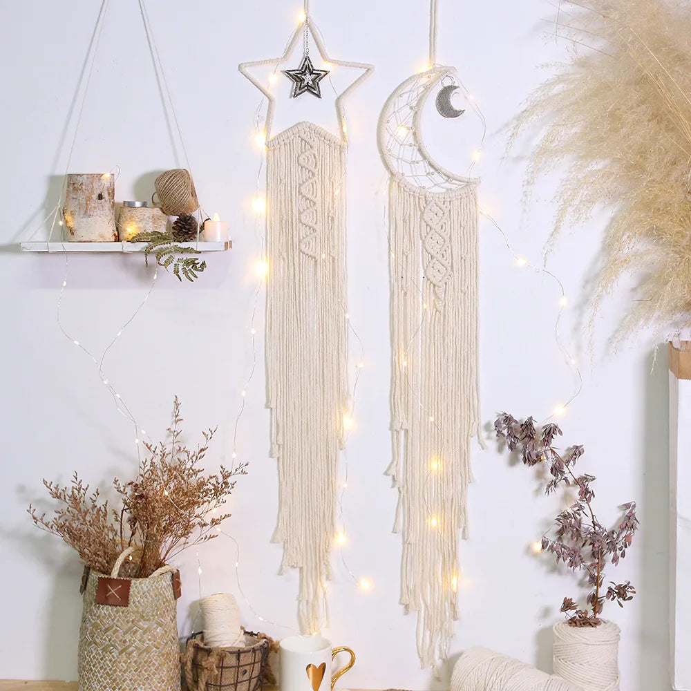 Baum des Lebens Traumfaenger Makramee Boho Wandbehang fuer Zuhaus