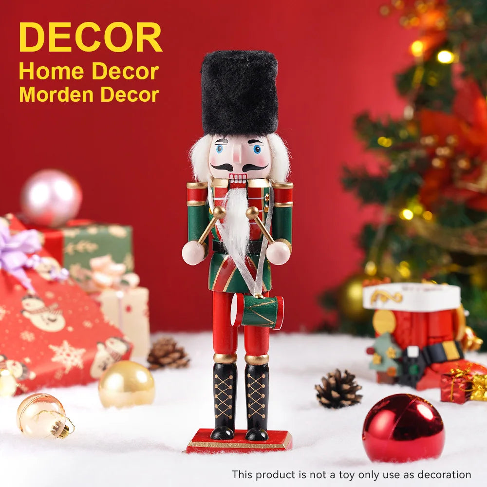 30 cm Holz Nussknacker Marionette Soldat Dekoration