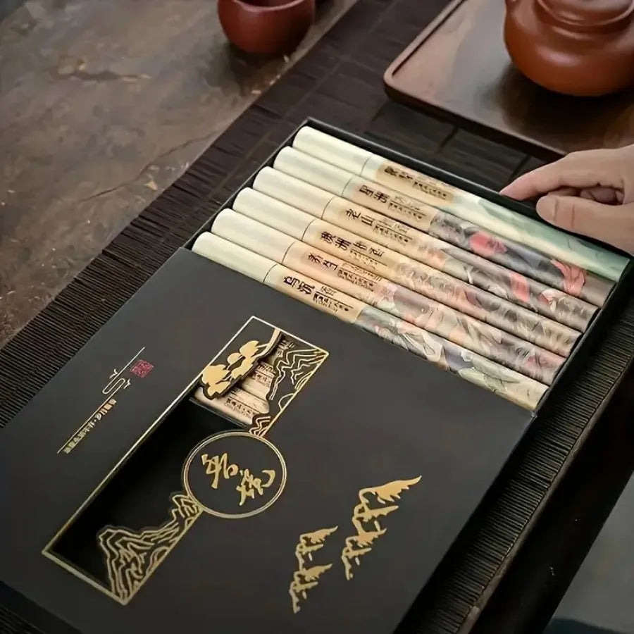 Aromatisches Set mit 400 Holzduftstäbchen in Geschenkbox