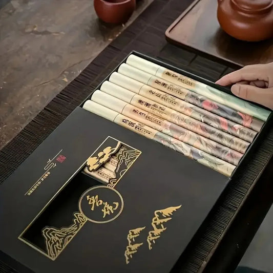 Aromatisches Set mit 400 Holzduftstäbchen in Geschenkbox