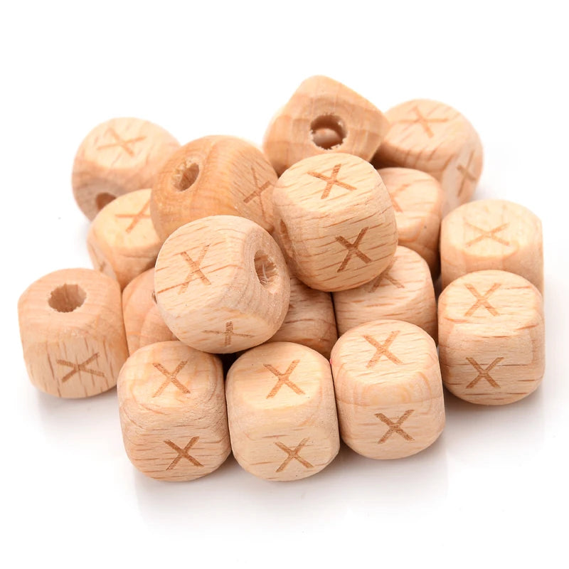 Sichere Silikon Alphabet Perlen für Baby Schnullerketten