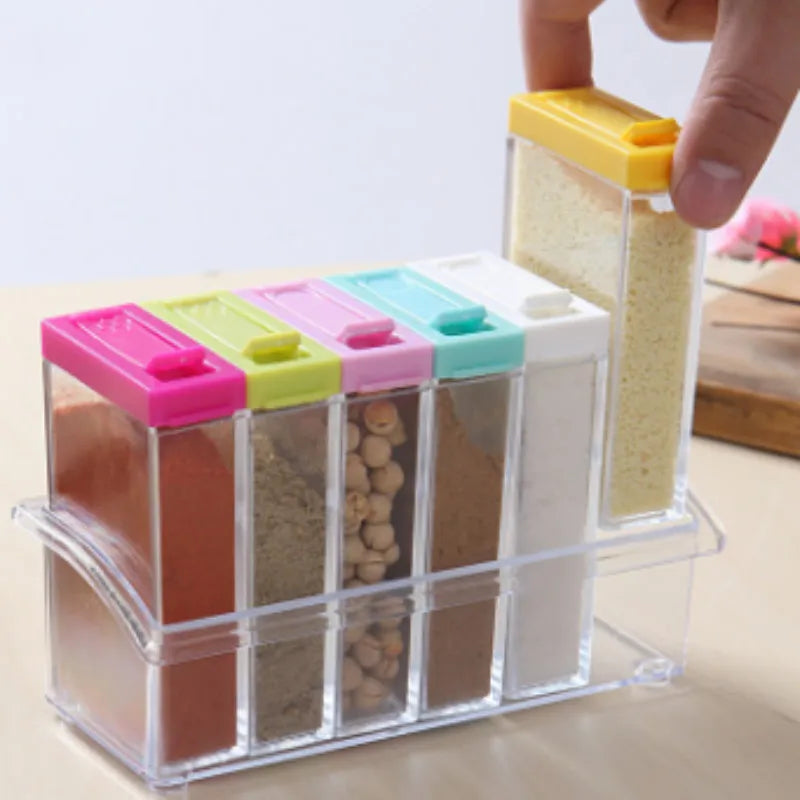 Küchen Gewürzglas Aufbewahrungsbox Transparent Salz Pulver Streuer