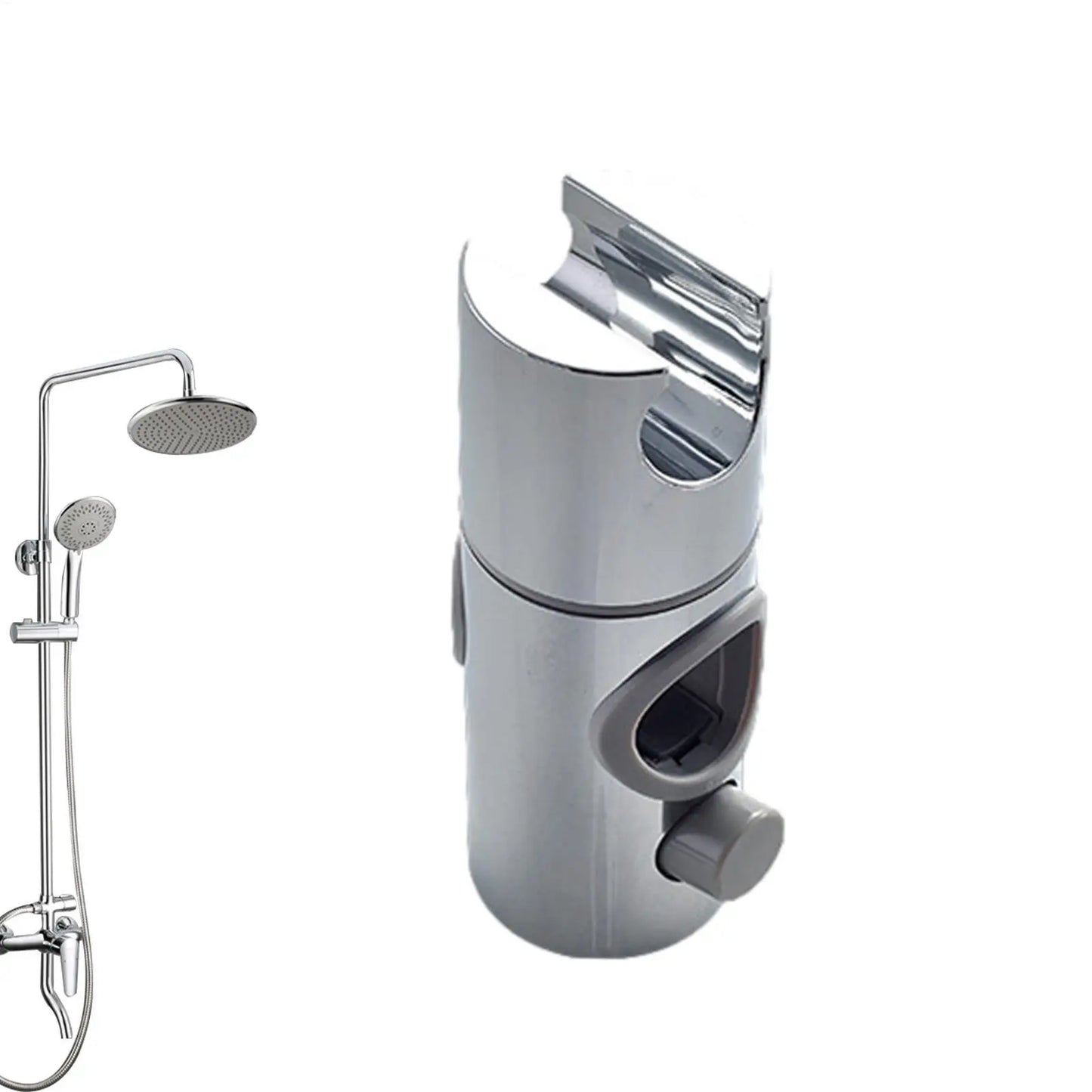 Verstellbarer Duschkopfhalter für Schiebestange, halterungsset chrom-Yabubest - Home & More