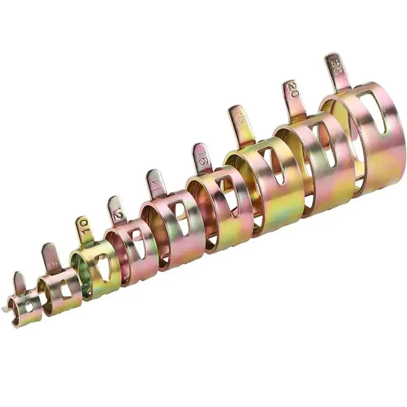 10er Set Kraftstoff Frühling Clips 4-22mm Metall Schlauchklemmen