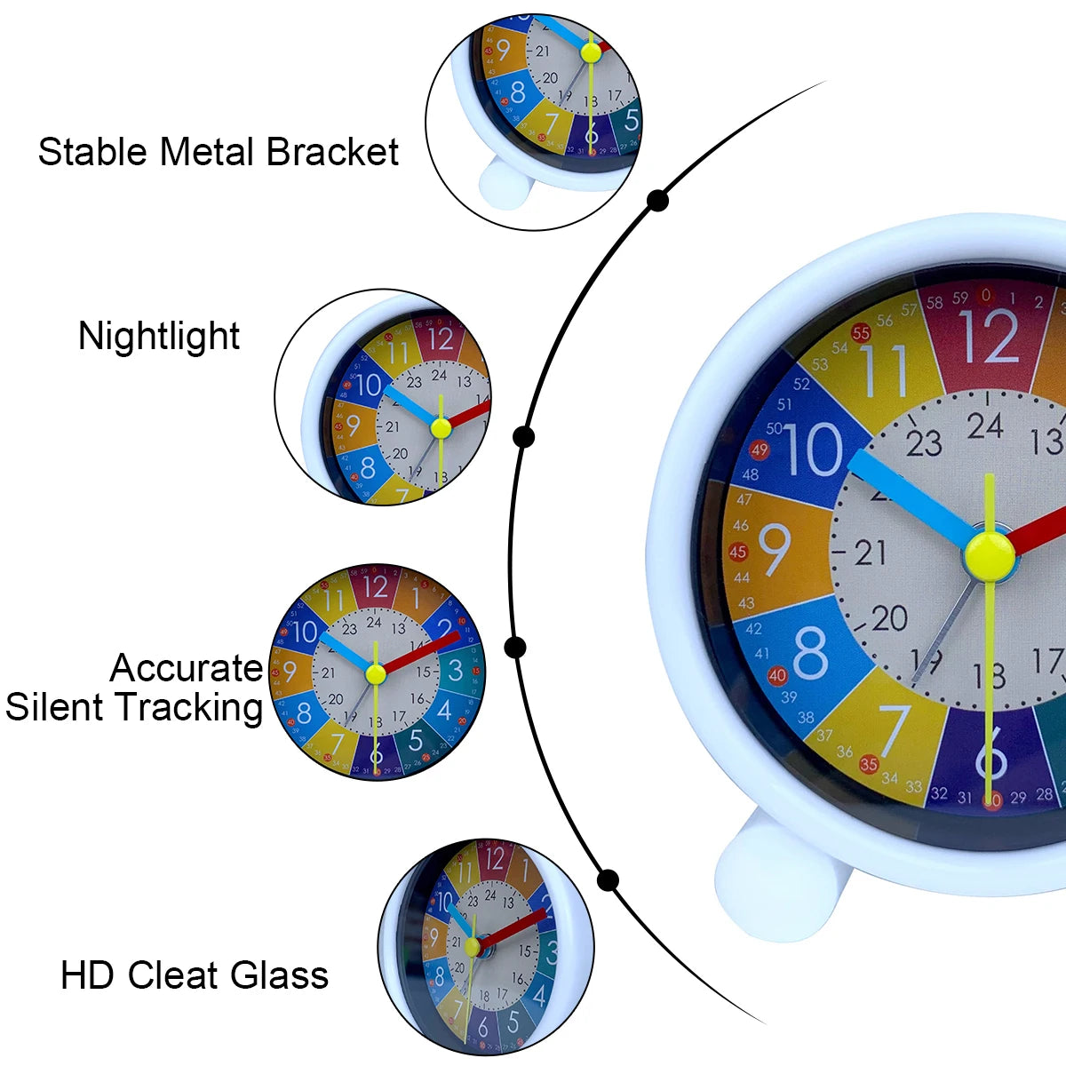 Pädagogischer Kinderwecker für frühe Bildung mit rundem Design