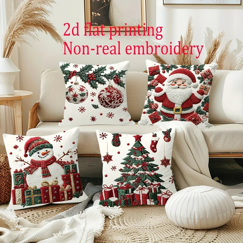 Weihnachtliche Kissenbezüge mit festlichen Motiven für Ihr Zuhause