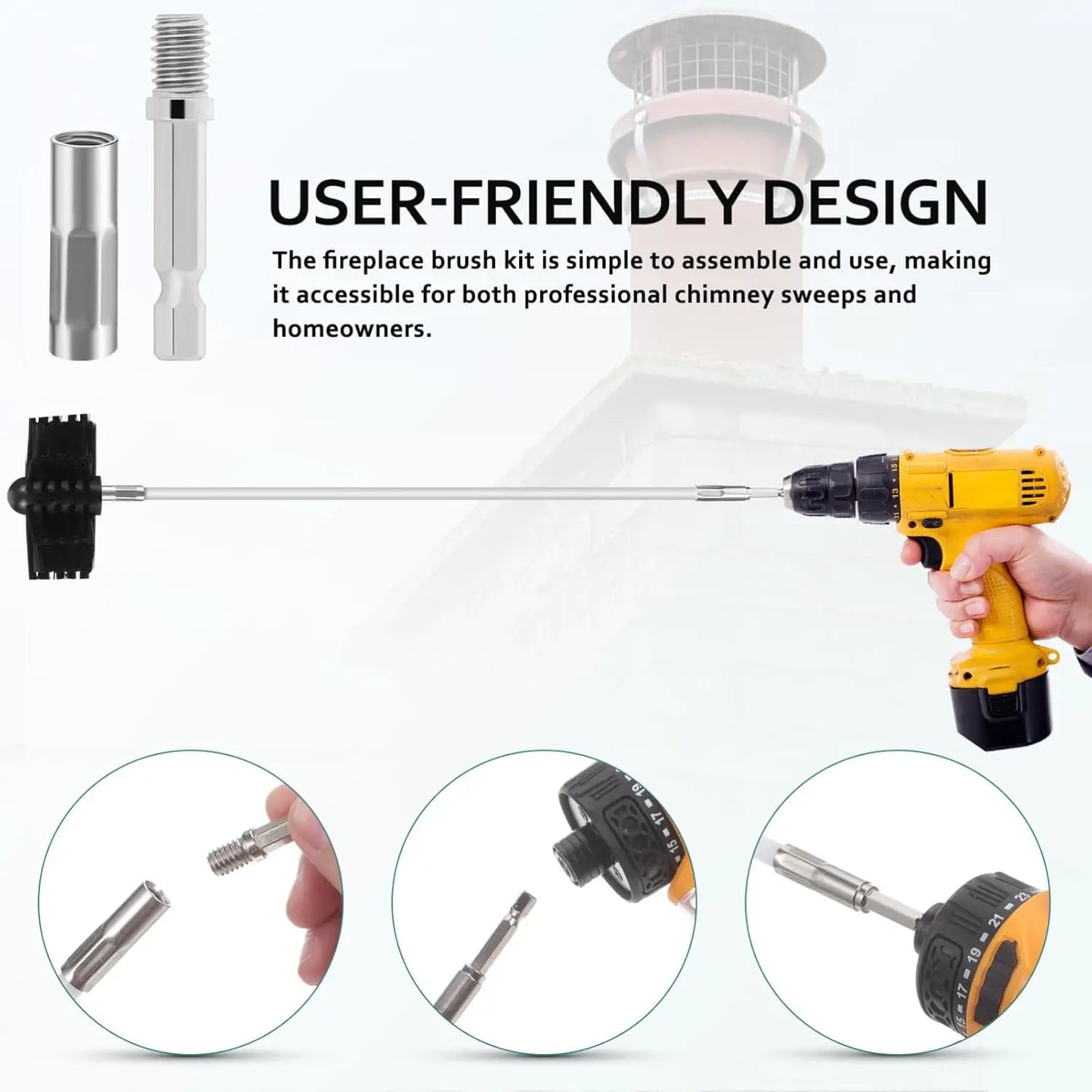 Flexibles Kaminkehrbürsten Set für gründliche Reinigung