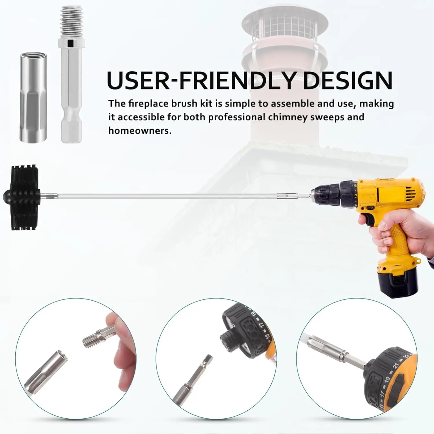 Flexibles Kaminkehrbürsten Set für gründliche Reinigung