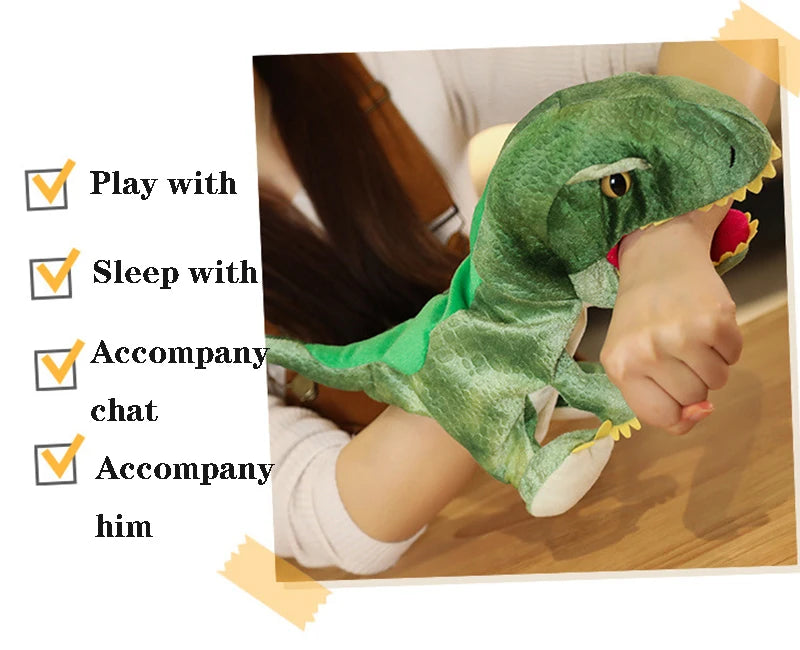 Niedliche Dinosaurier-Handpuppen mit bewegbarem Mund