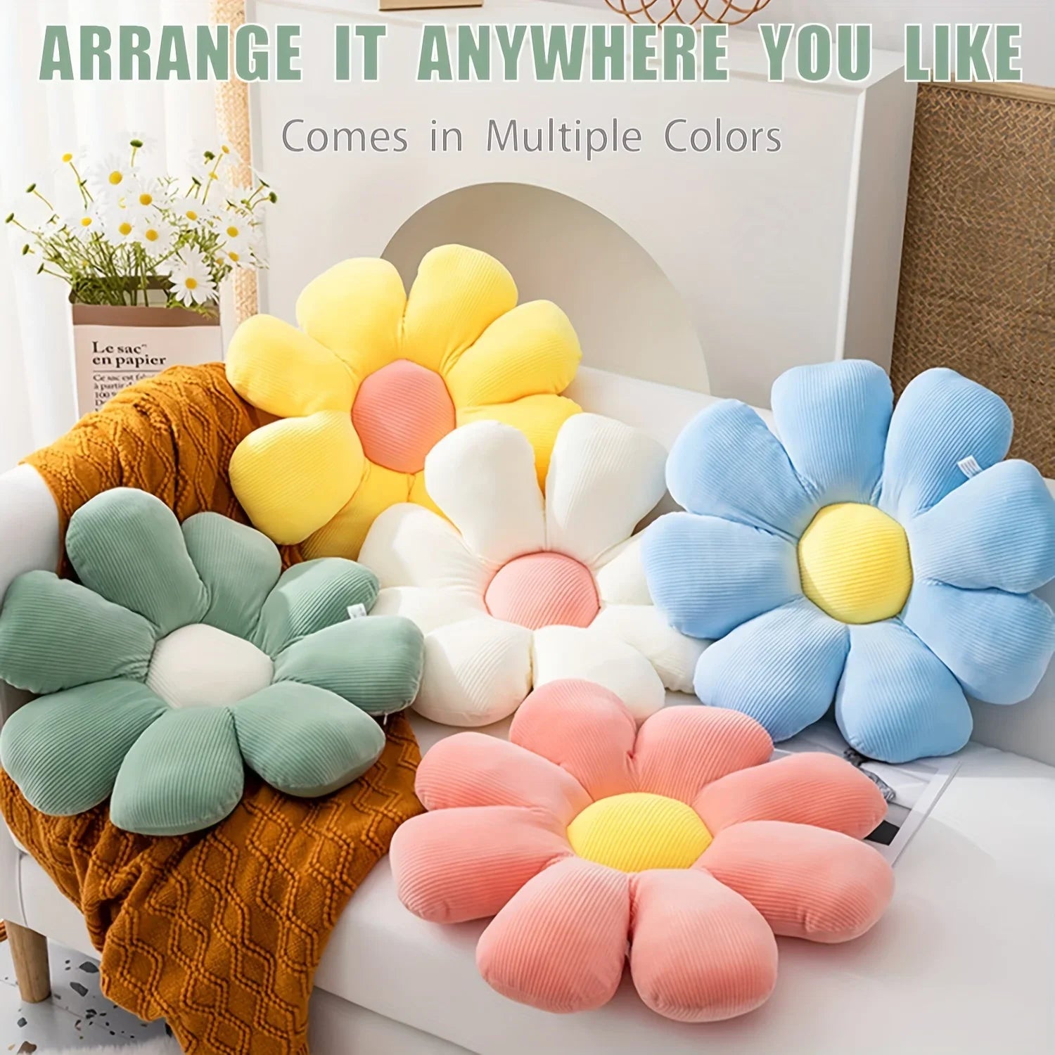 Bezauberndes, florales Plüschkissen für Wohnzimmer und Schlafzimmer-Yabubest - Home & More