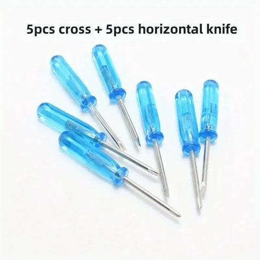 Mini Schraubendreher Set 10-teilig, 2mm Kreuz für Feinmotorik - kleine Basteleien