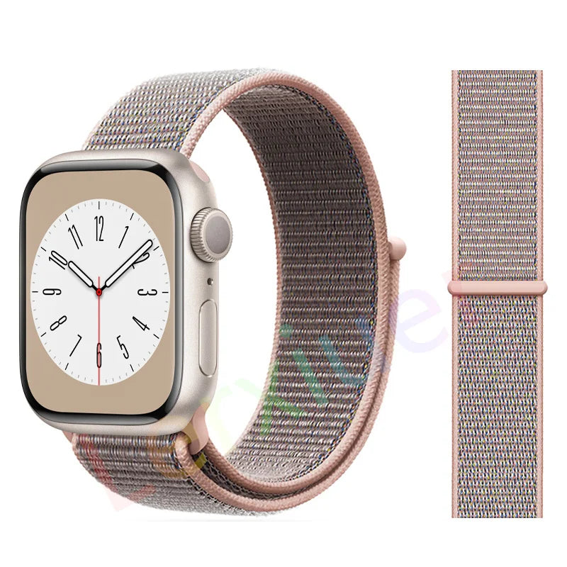 Nylon Schlaufenarmband für Apple Watch alle Serien und Größen