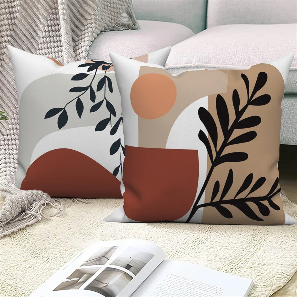 Dekorativer Kissenbezug mit abstrakten Zweigen für Zuhause und Auto