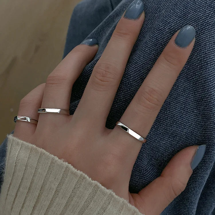 Minimalistische Silberringe für Damen und Paare zeitlos elegant
