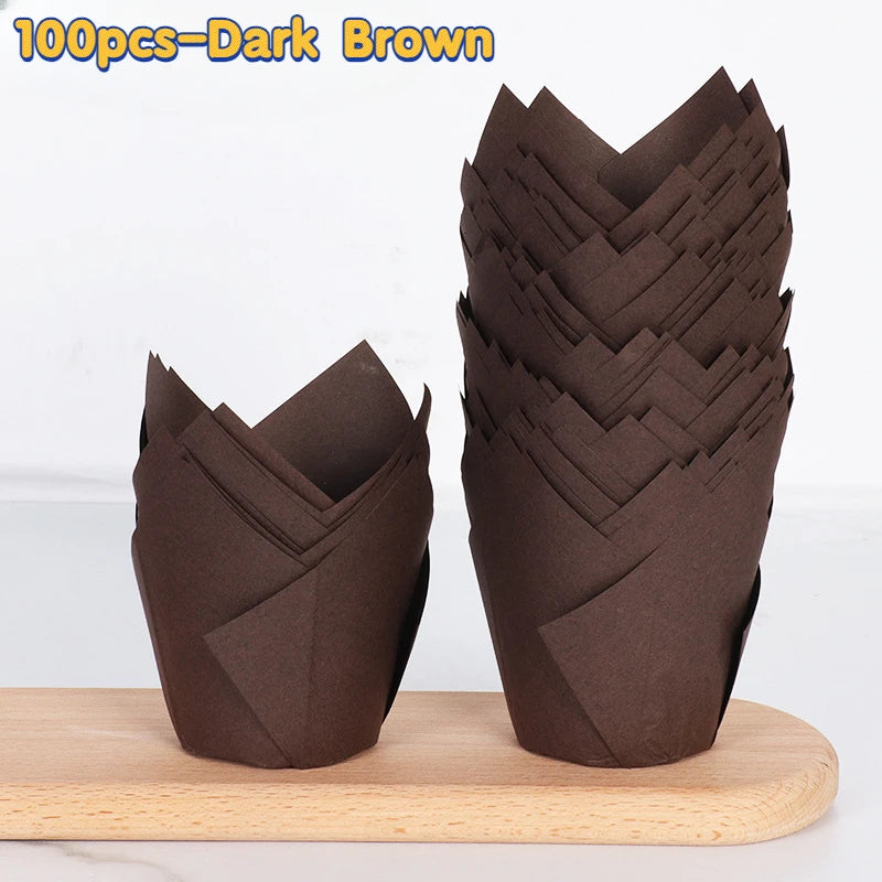 100 Backpapierbecher lebensmittelecht ölbeständig für Muffins Cupcakes