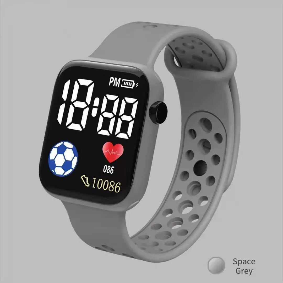 Wasserdichte digitale Kinder-Armbanduhr mit LED-Anzeige und Kalender