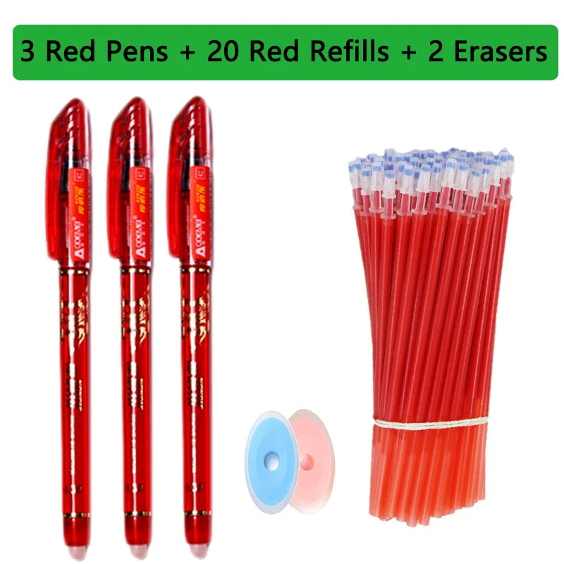 25-teiliges Kawaii Löschbares Gelstift-Set für Schule und Büro 15 cm