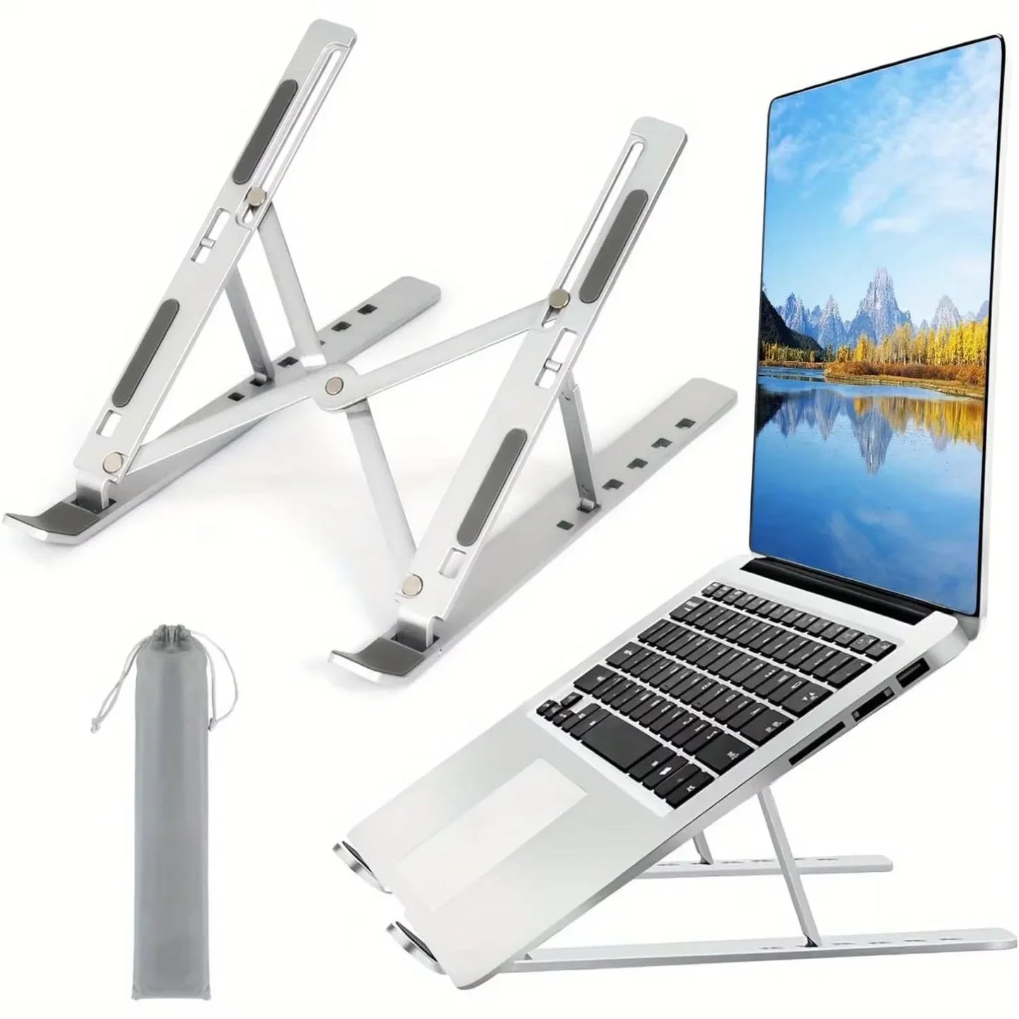Faltbarer Laptop Ständer – Ergonomische Notebook Tablet Halterung mit Kühlung