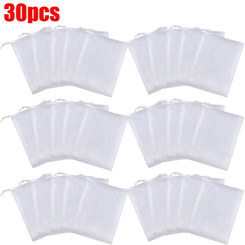 Schaumnetz mit Kordelzug für sanfte Gesichtsreinigung 5 bis 100 Stück