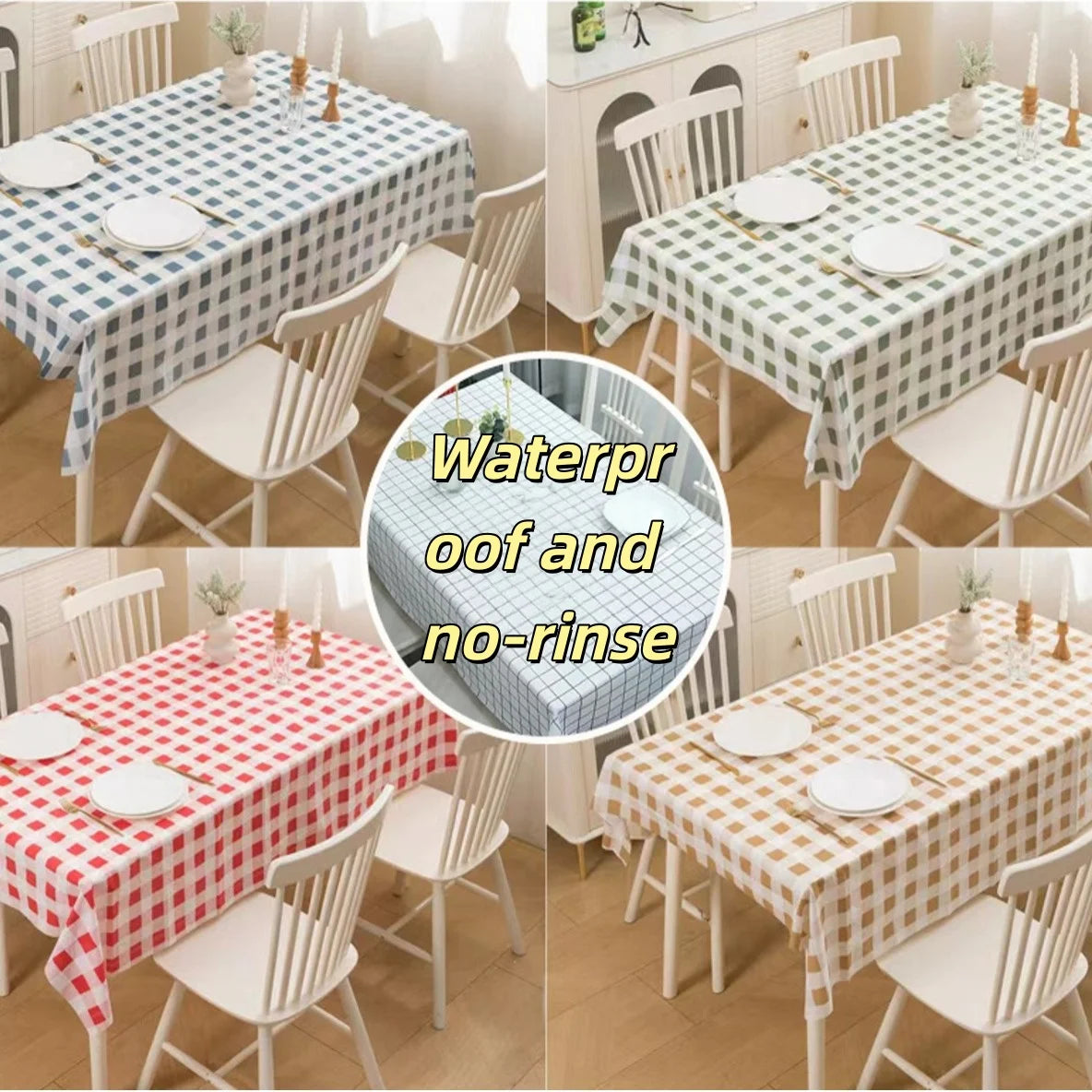 Moderne rechteckige Tischdecke – wasserdicht und ölabweisend