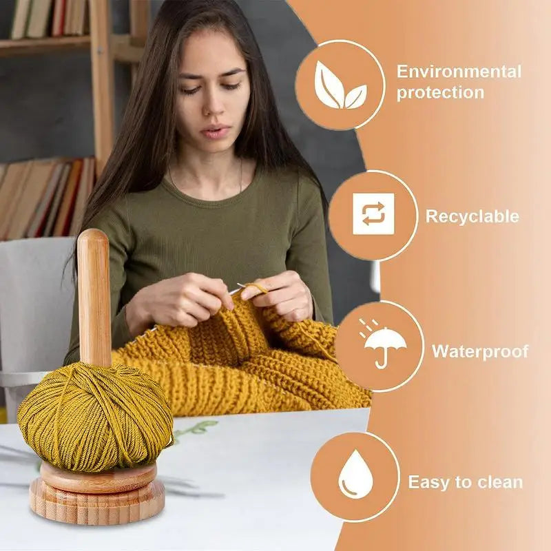Holz Garn Ball Halter rotierendes Werkzeug Rack für Häkeln Stricken
