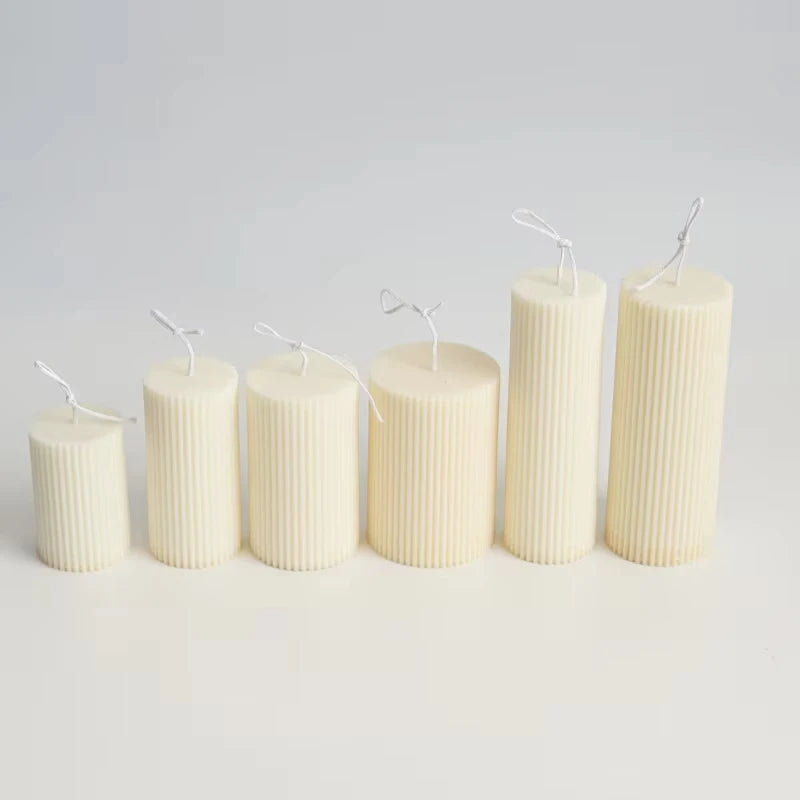 Geometrisch gestreifte Kerzenform aus Acryl Kunststoff DIY Zubehör