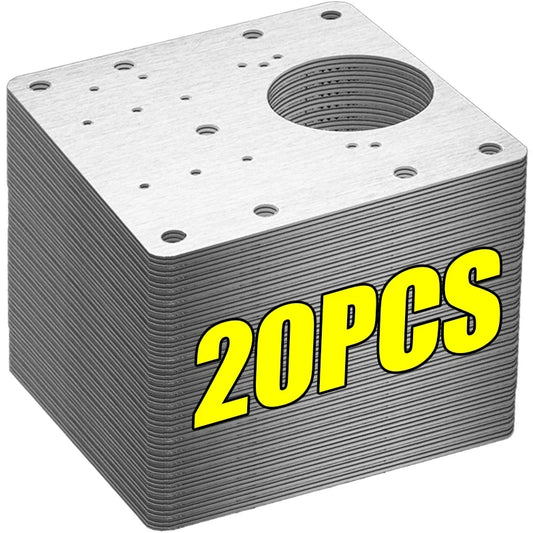 2 oder 20 Stück Edelstahl Schrankscharnier Reparaturplatten mit Löchern