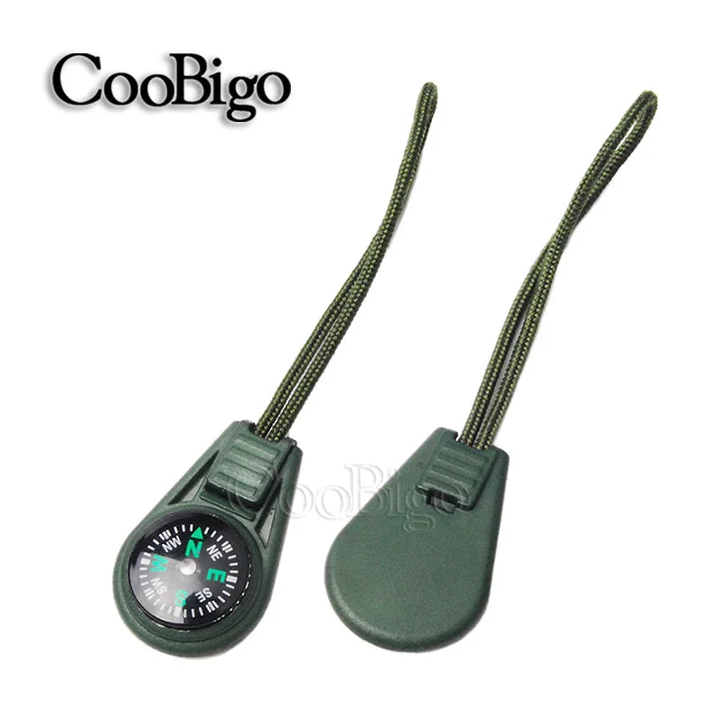 Mini Survival Kompass Schlüsselanhänger mit Reißverschluss für Outdoor Camping