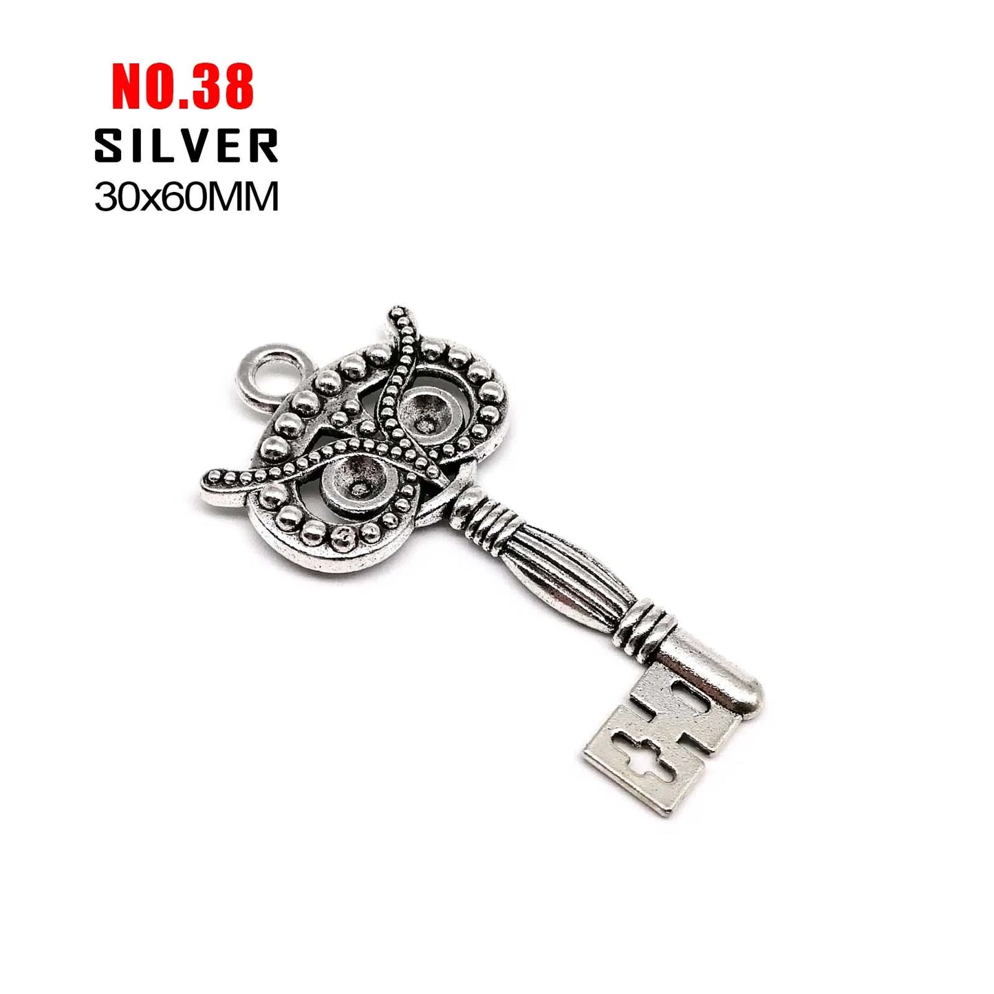 2er Set dekorative Metall-Schlüssel für Steampunk Schmuck DIY Basteln