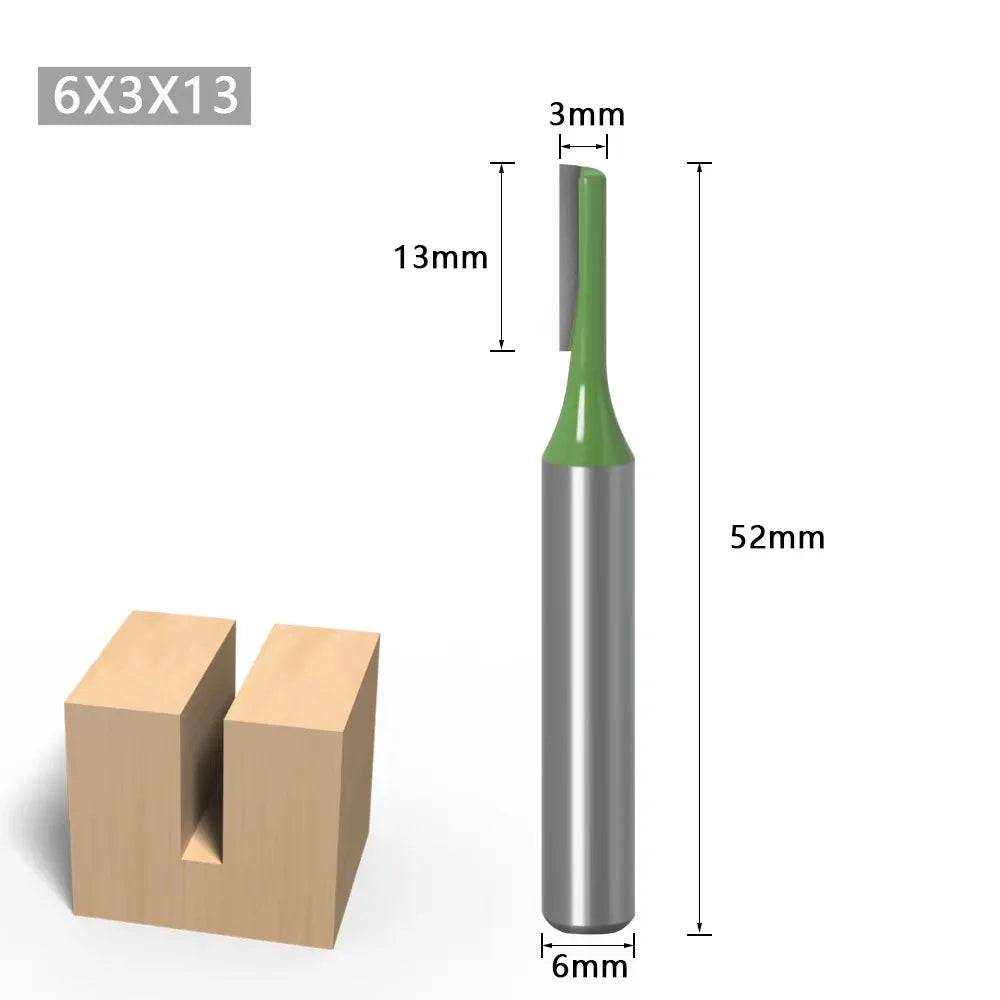 Doppel-Flöte Fräser mit 6mm Schaft für Holzbearbeitung vielseitig einsetzbar