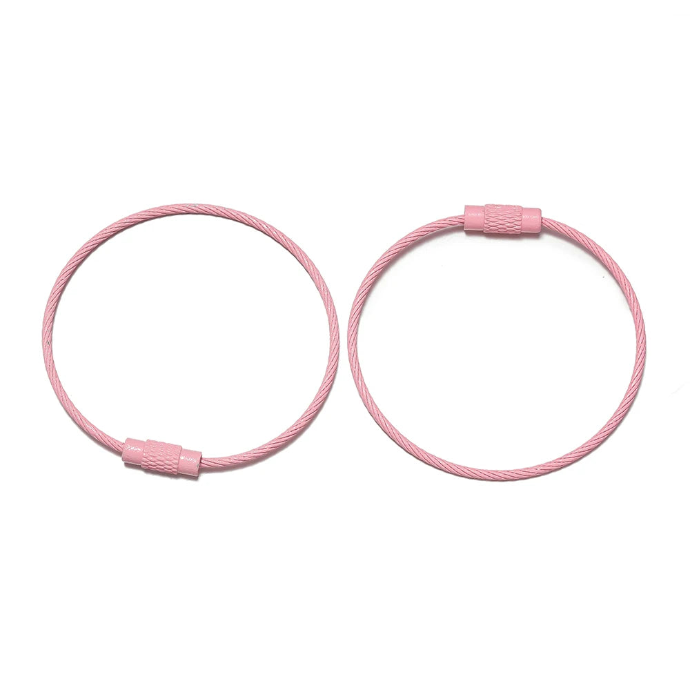 50mm 10er Set Eisen Schlüsselringe Bunte Schlüsselbund Ringe DIY