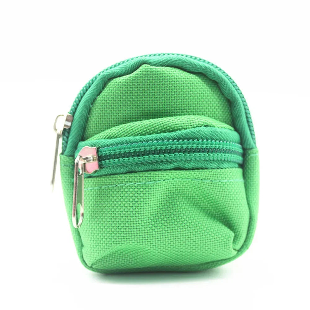 Mini Rucksack Schlüsselanhänger mit Geldbörse und Reißverschluss unisex